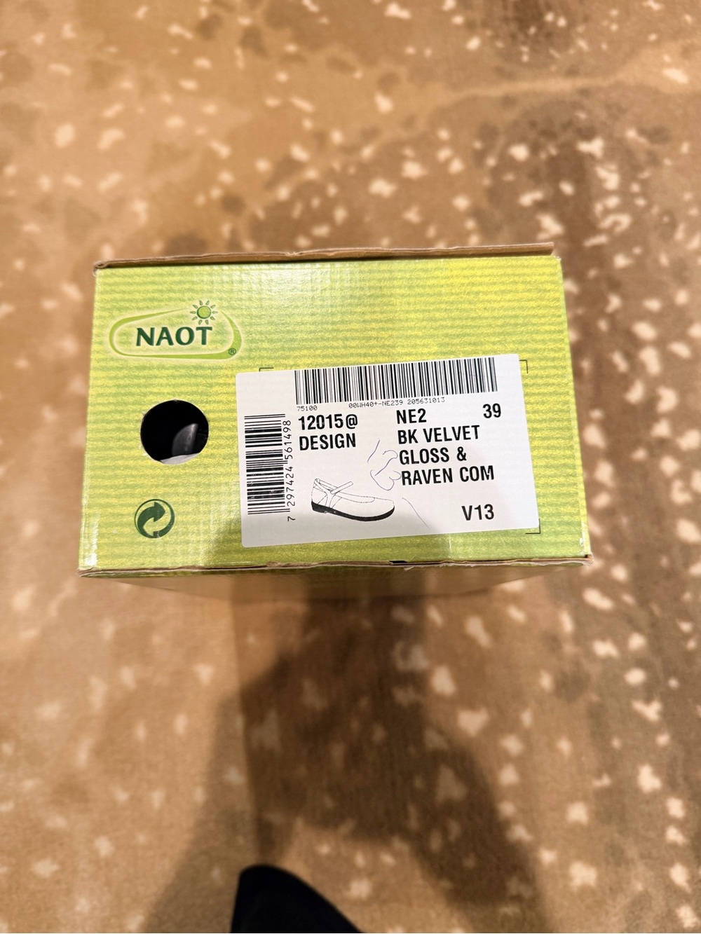 Naot Black Velvet Gloss Slip-Ons